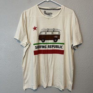 Squalo Surfing Republic VW Bus Graphic T Shirt Thrashed Size XL